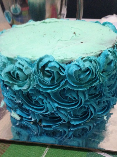 Ombre Roses Cake